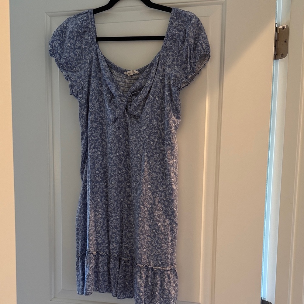 Blue Floral Mini Dress